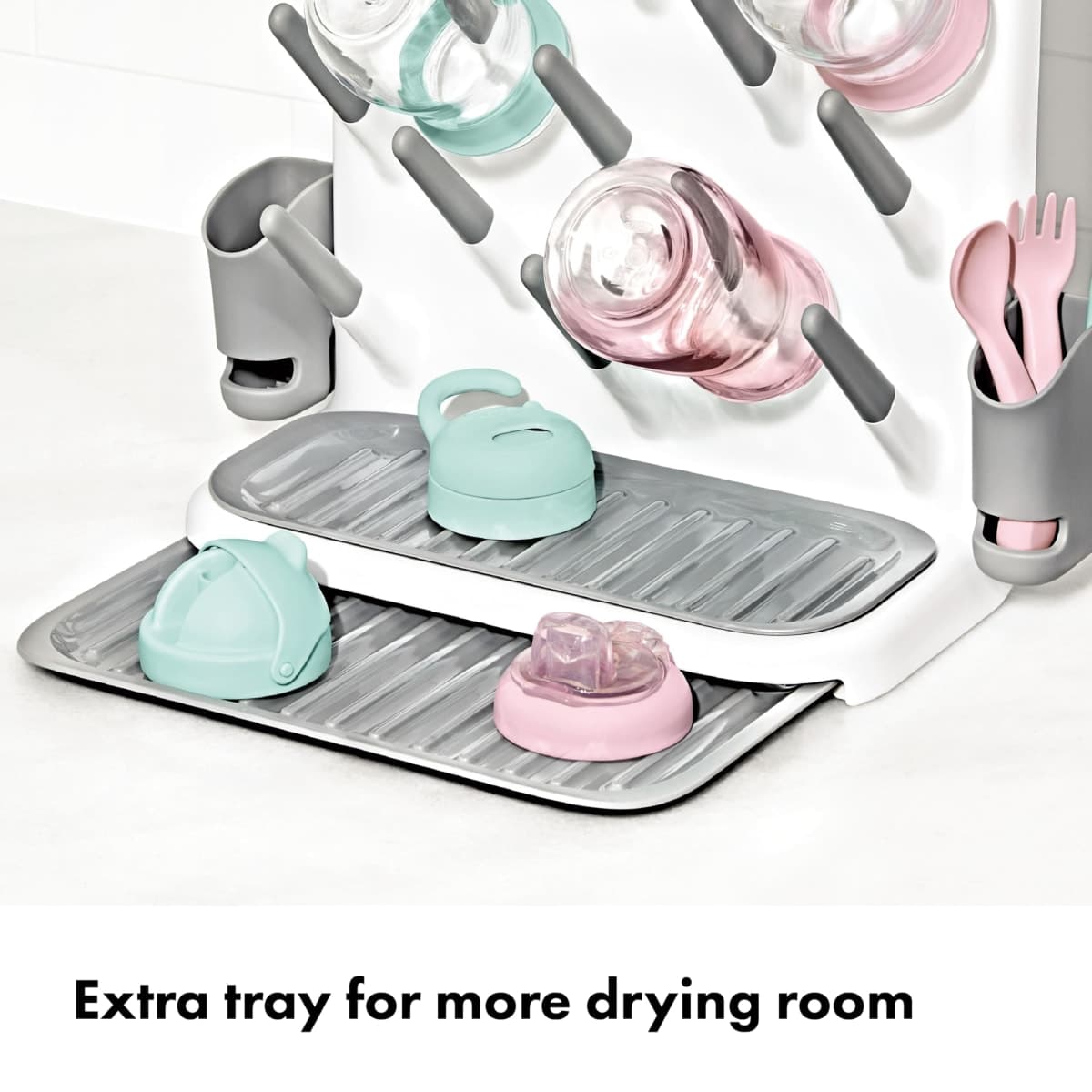 OXO Tot Expandable Drying Rack – Space-Saving Drying Rack | Newborn and Baby Essentials | Breastfeeding Essentials | Dry Baby Bottles | Save Space in Kitchen thumbnail 3