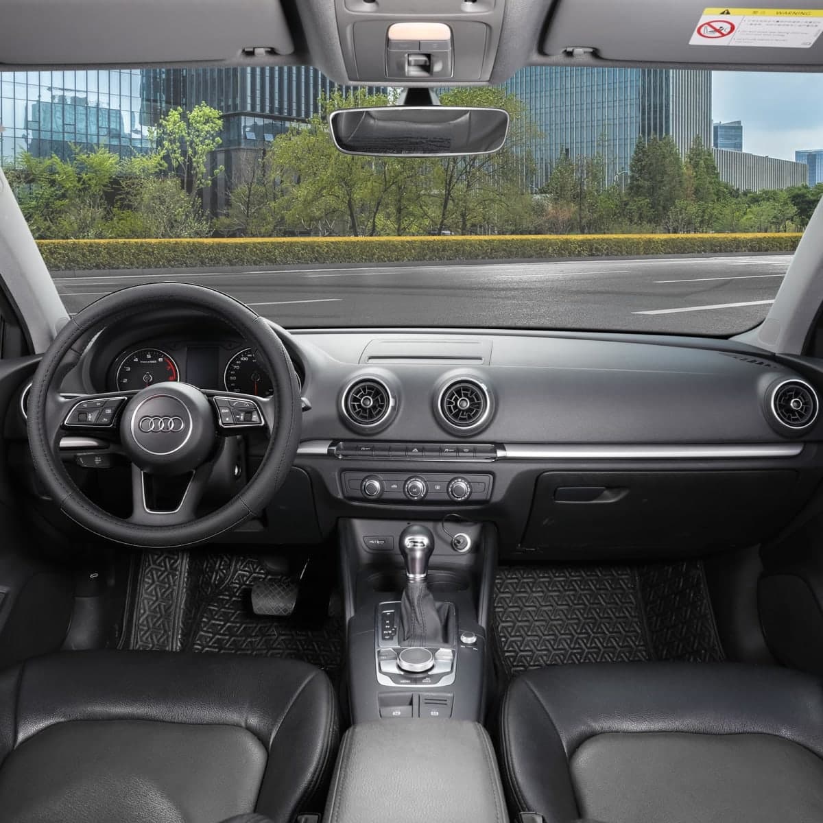 SEG Direct Black Microfiber Leather Auto Car Steering Wheel Cover Universal 15 inch thumbnail 2