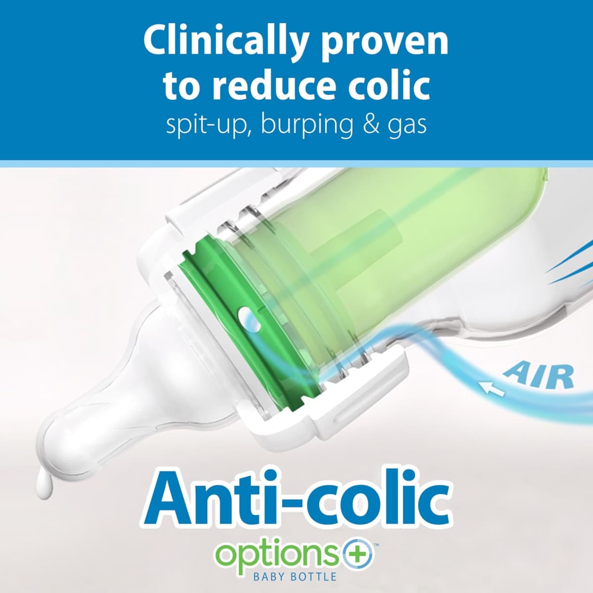 Dr. Brown's Natural Flow Anti-Colic Options+ Narrow Baby Bottle, 4 Ounce/120 ml 4 pack thumbnail 2