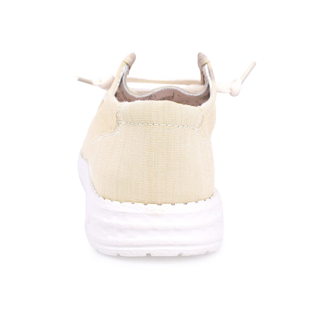 Women's Canvas Loafers, Comfortable Slip-On Walking Shoes, Beige, 7 thumbnail 5