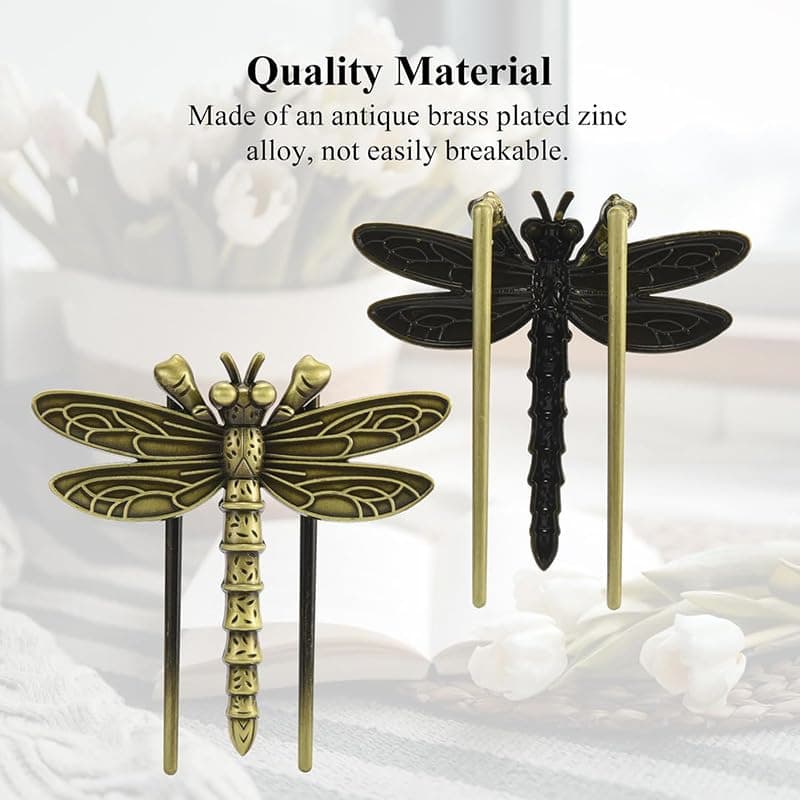KVTTOZA Vintage Book Page Holder Metal Dragonfly Book Clips Bookmark Free Your Hands Book Marker Clip Effortlessly Hold Open While Reading Writing Gift for Book Lovers, Writers thumbnail 5
