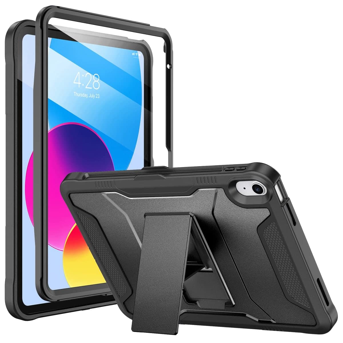 Soke Case for iPad (A16) 11th Generation 11-inch 2025, iPad 10th Generation 10.9-inch 2022, with Built-in Screen Protector and Kickstand, Rugged Full Body Protective Cover - Black — image 1