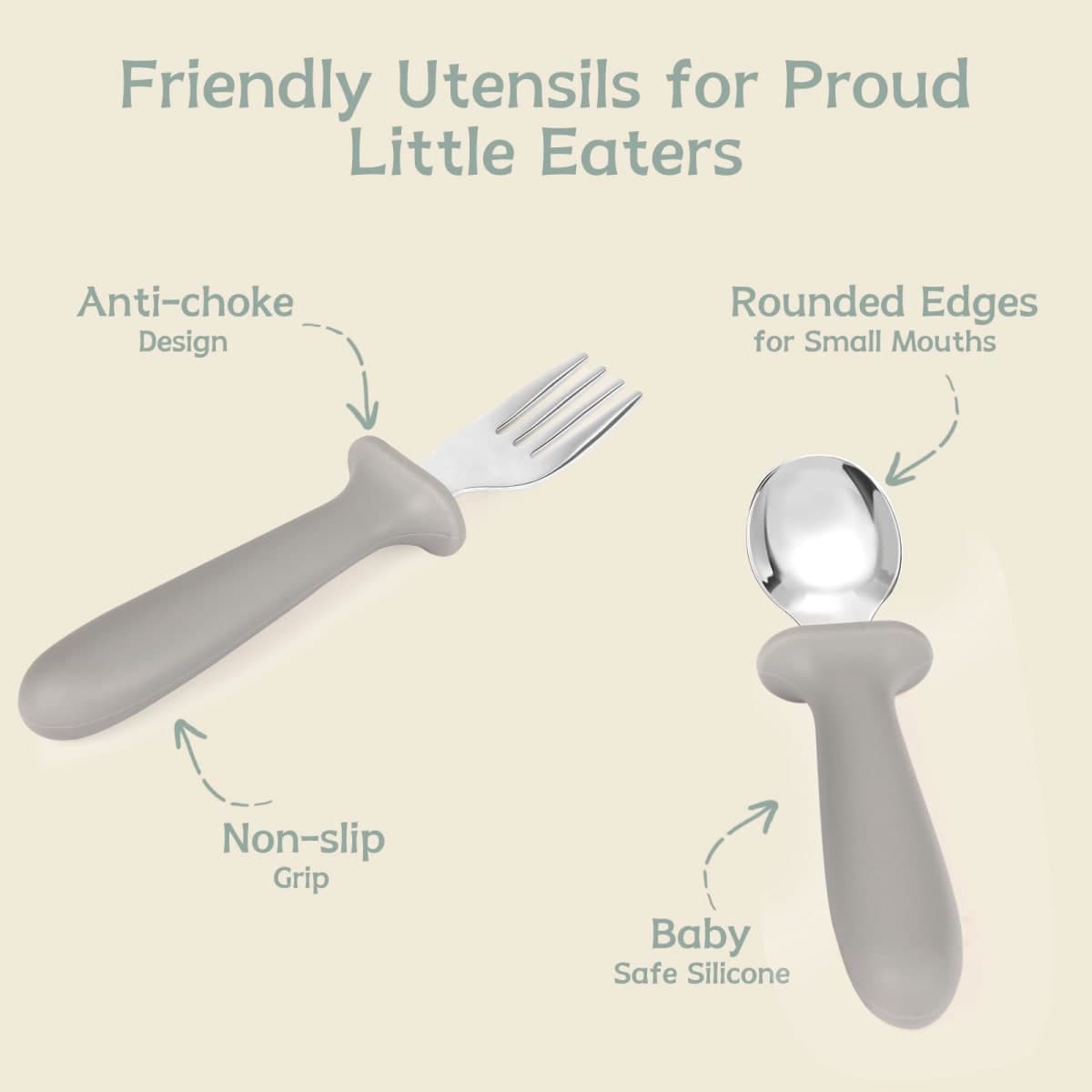 Eascrozn Toddler Forks and Spoons Set, 6 Pack Toddler Utensils, BPA Free thumbnail 5