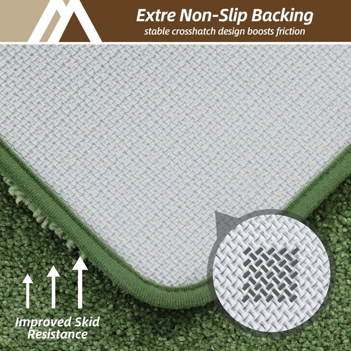 COSYHOMEER Extra Thick Bath Rugs for Bathroom Non Slip Bath Mat 24x48 Green thumbnail 3