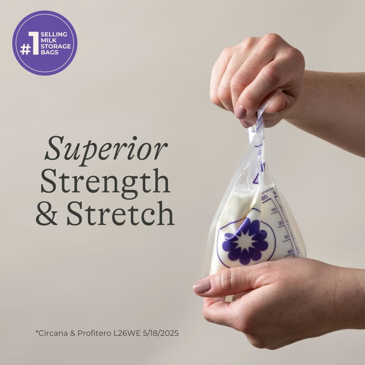 Lansinoh Breastmilk Storage Bags, 6 Ounce, 50 Count thumbnail 2