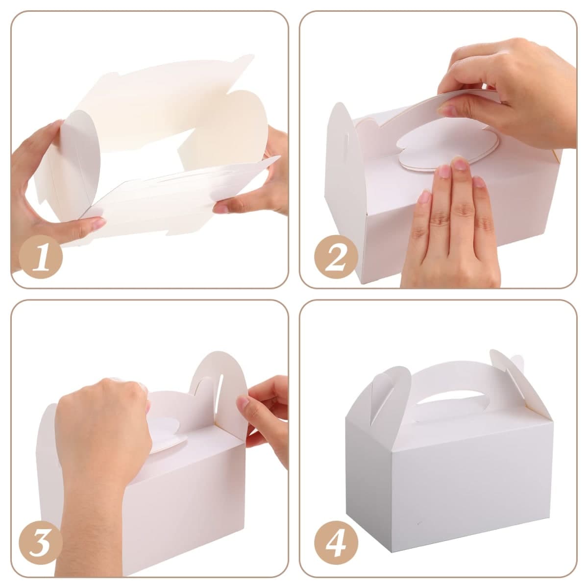 Eaasty 100 Pcs White Treat Boxes Gift Boxes with Lids for Presents Party Favor Boxes Kraft Paper Cookie Boxes for Dessert with Strings Tags for Wedding Birthday Baby Shower 6.2 x 3.5 x 3.5 Inches thumbnail 4