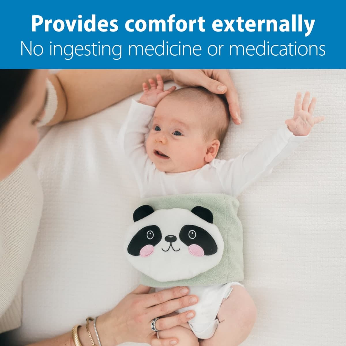 Dr. Brown's Infant Gripebelt Heated Belly Band, Soothe Baby's Tummy with Gentle Warmth and Compression, Panda, 0m+ thumbnail 4
