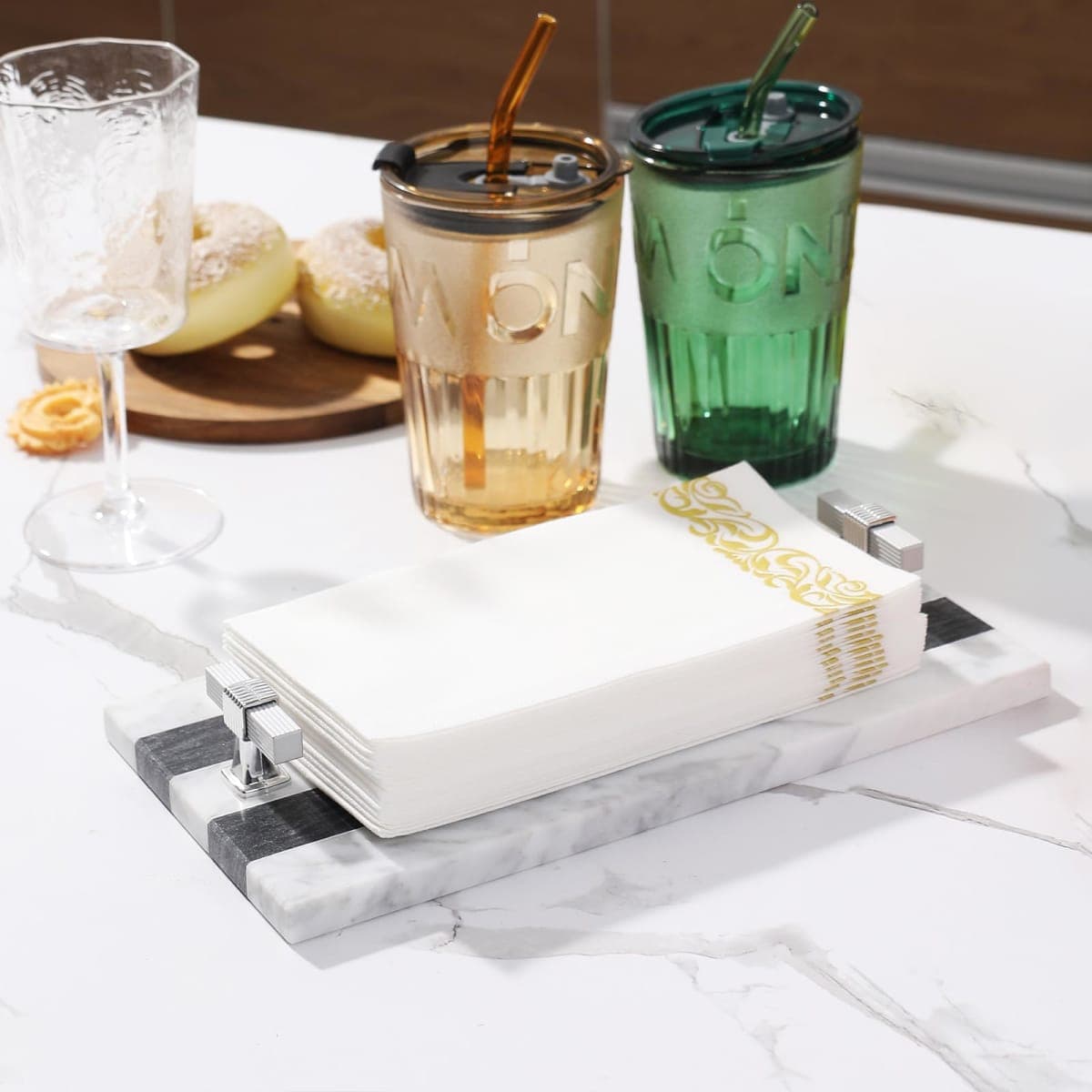 Marble Guest Towel Holder Tray thumbnail 3