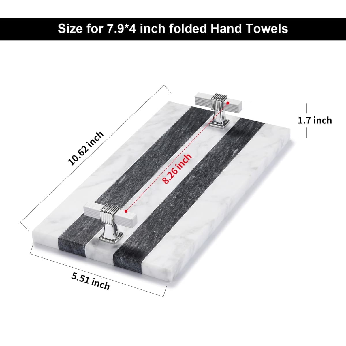 Marble Guest Towel Holder Tray thumbnail 5