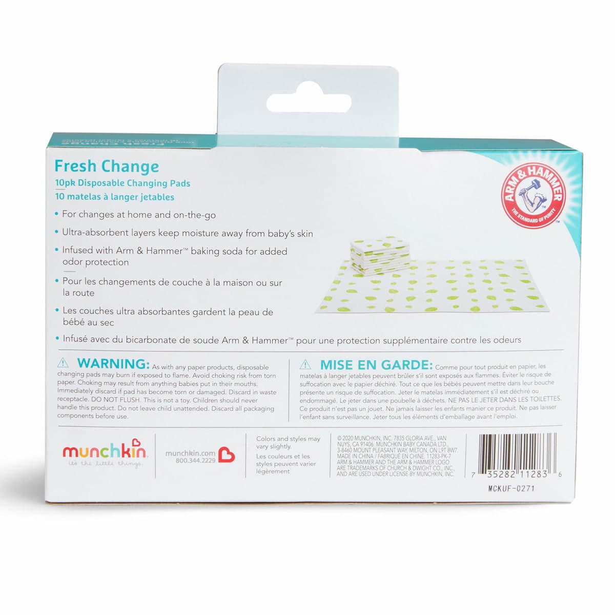 Munchkin 11283 A and H Disposable Changing Pad, 10 Pack thumbnail 5