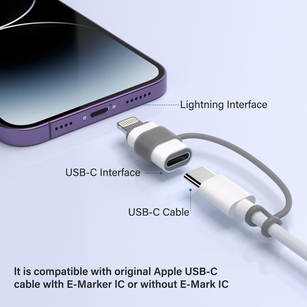 USB C Type C to Lightning Adapter MFi Certified 4 Pack 27W Fast Charging Support Data Sync,Lightning to USB Type C Cable Adapter for iPhone/iPad/for Airpods,with Anti-Lost Loop,Not for Audio/OTG thumbnail 2