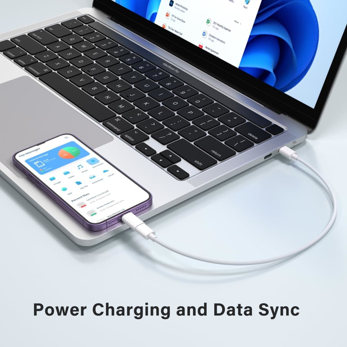 USB C Type C to Lightning Adapter MFi Certified 4 Pack 27W Fast Charging Support Data Sync,Lightning to USB Type C Cable Adapter for iPhone/iPad/for Airpods,with Anti-Lost Loop,Not for Audio/OTG thumbnail 4
