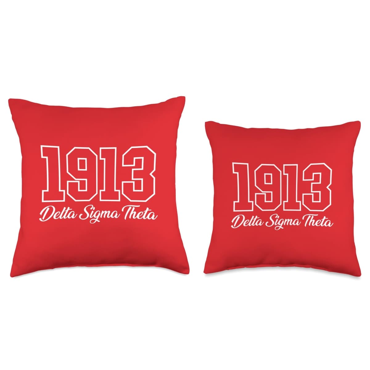 Delta Sigma Theta Sorority Paraphernalia, Delta 1913 HBCU Throw Pillow thumbnail 3