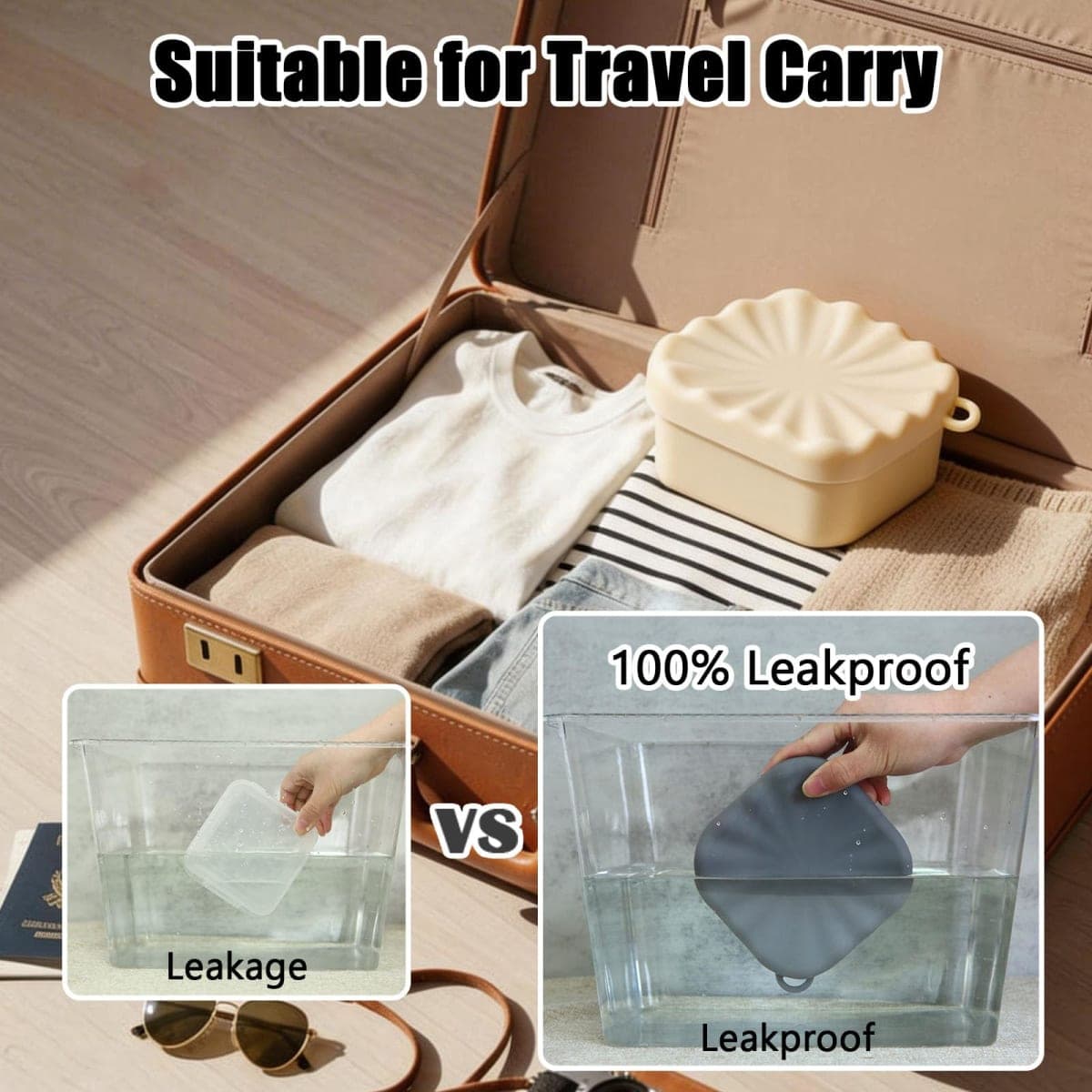 Square Travel Soap Case, Bar Soap Holder for Dr Squatch, Silicone Soap Case thumbnail 2
