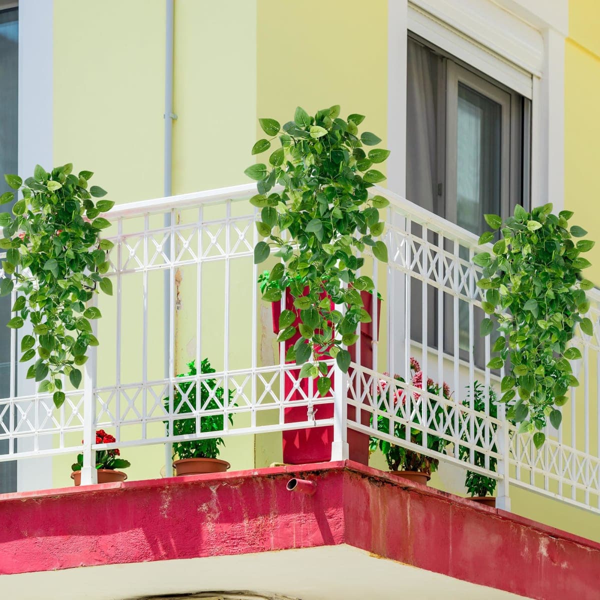 Sggvecsy Fake Hanging Plants 4 Pcs Artificial Hanging Plants Fake Ivy Vine Faux Pothos Vines Artificial Ivy Leaves Greenery Plant for Room Patio Home Indoor Outdoor Shelf Wall Garden Decor(No Baskets) thumbnail 5