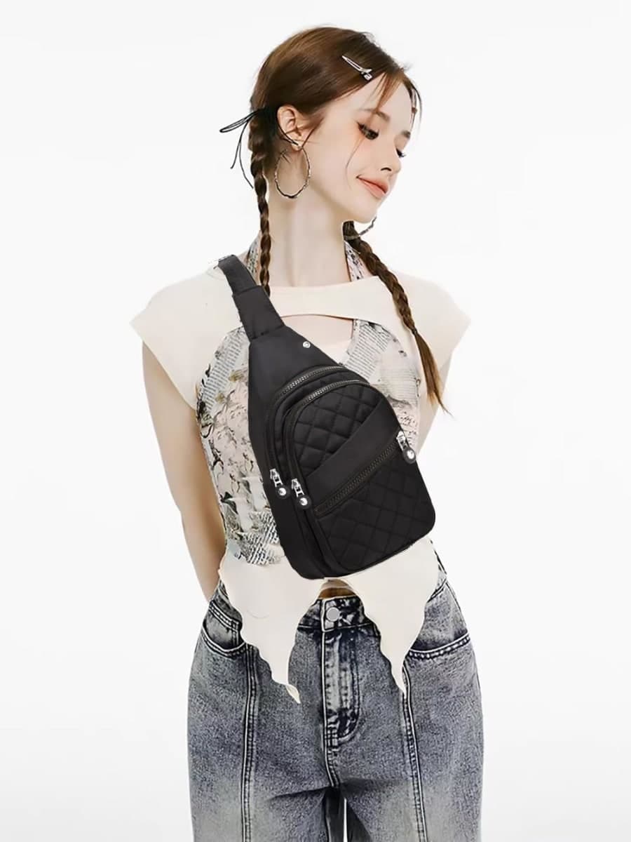 AOSTIHOT Crossbody Small Sling Backpack Sling Bag for Women Men, Chest Bag Daypack Crossbody for Travel Sport Running Hiking thumbnail 2