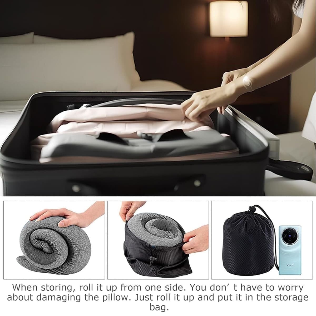 WEERSHUN Travel Pillows for Airplanes,2024 New Travel Pillow,Travel Neck Pillow Airplane Memory Foam Travel Pillow Neck Pillow for Traveling Suitable for Airplanes,Offices and Cars thumbnail 5