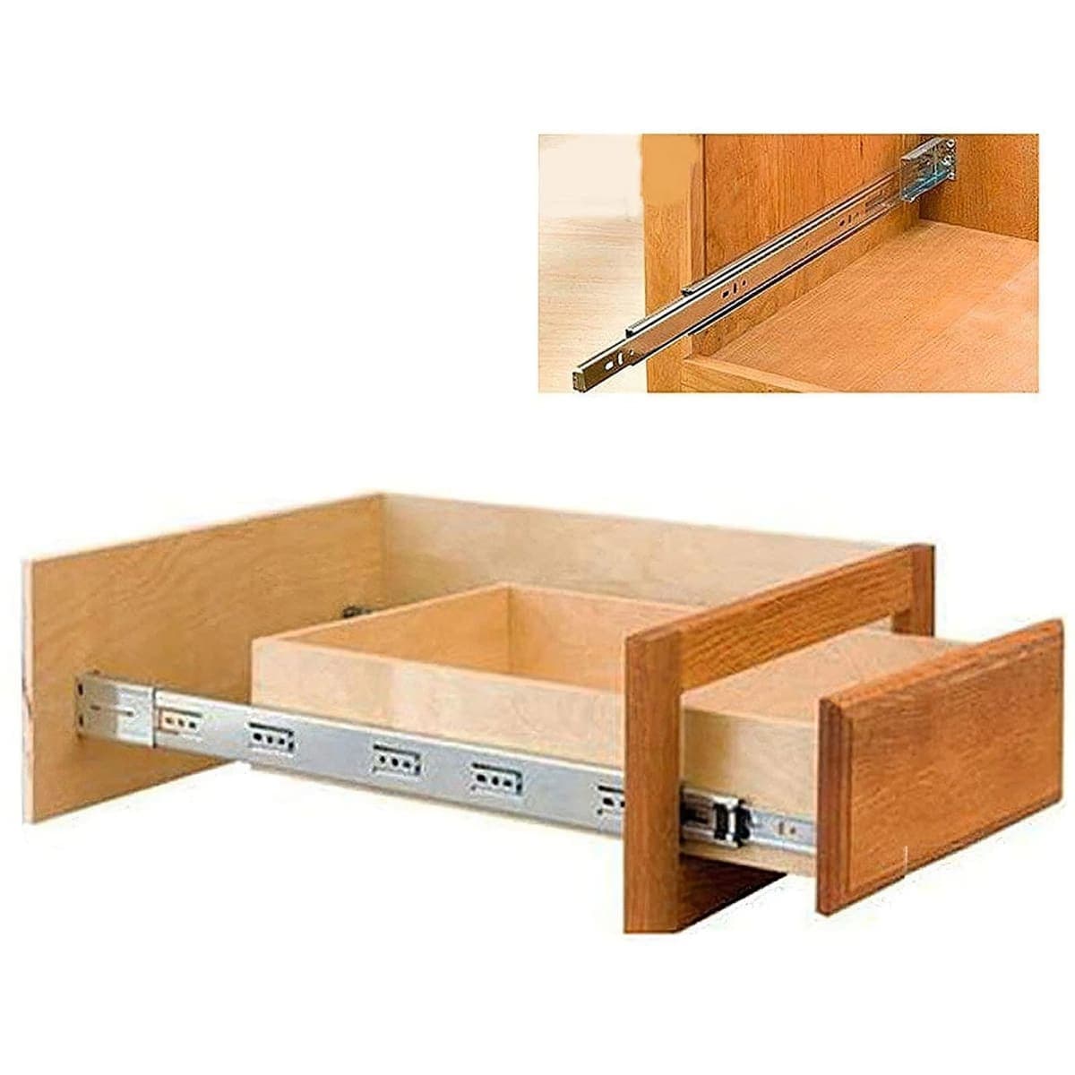 LONTAN 2 Pairs Rear Mounting Brackets for Drawer Slide Dresser Drawer Guides B4502 Cabinet Drawer Bracket Replacement Drawer Track Guide for 1.77 inch(45mm) Width Furniture Gilde thumbnail 5