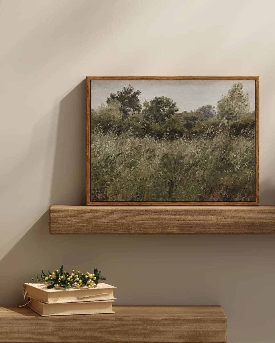 InSimSea Framed Canvas Wall Art Room Decor, Vintage Wall Art Wilderness Landscape Painting Prints, Vintage Wall Decor for Bedroom Living Room, Office, Bathroom Decor Wall Art (12x16" Framed) thumbnail 2