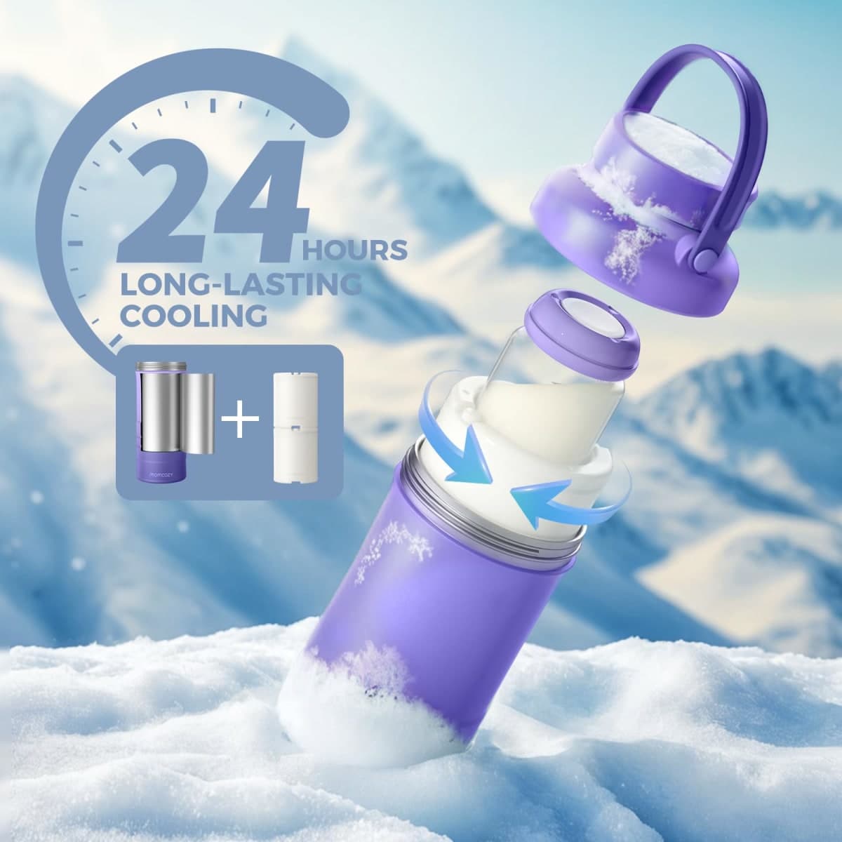 Momcozy 22oz Portable Breastmilk Cooler for 24H Outdoor, Newborn Essentials thumbnail 3