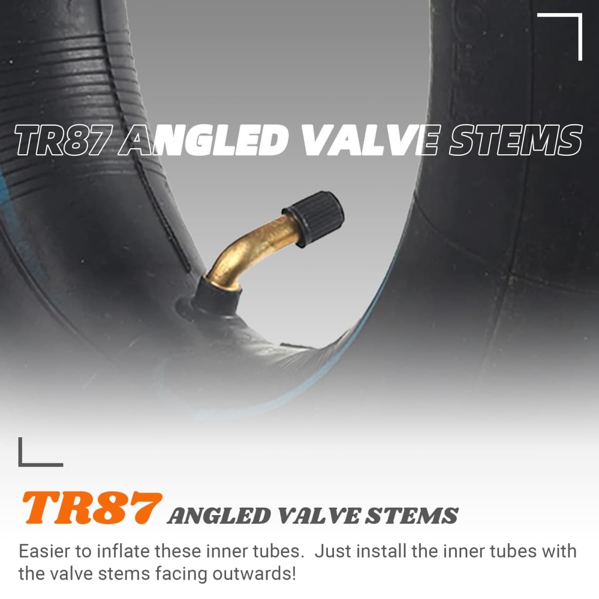 (1 Set) Universal Replacement Rear 110/50-6.5 Tire and Tube Set - Fits Most 38cc, 47cc, and 49cc Mini Pocket Bikes - Compatible with MTA1/MTA2, GP-RSR, and More - Angled Valve Stem for Easy Inflation thumbnail 4