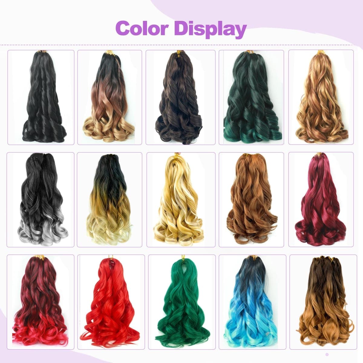 French Curl Braiding Hair 12 Inch Natural Black 8Packs Bouncy Braiding Hair thumbnail 5