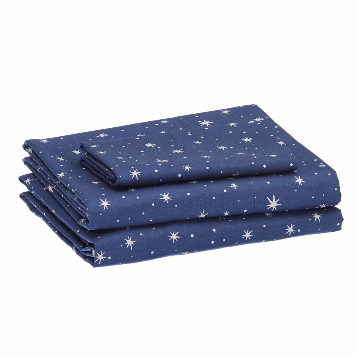 Amazon Basics Kids Soft, Easy-Wash Microfiber Sheet Set - Twin, Navy Galaxy thumbnail 2