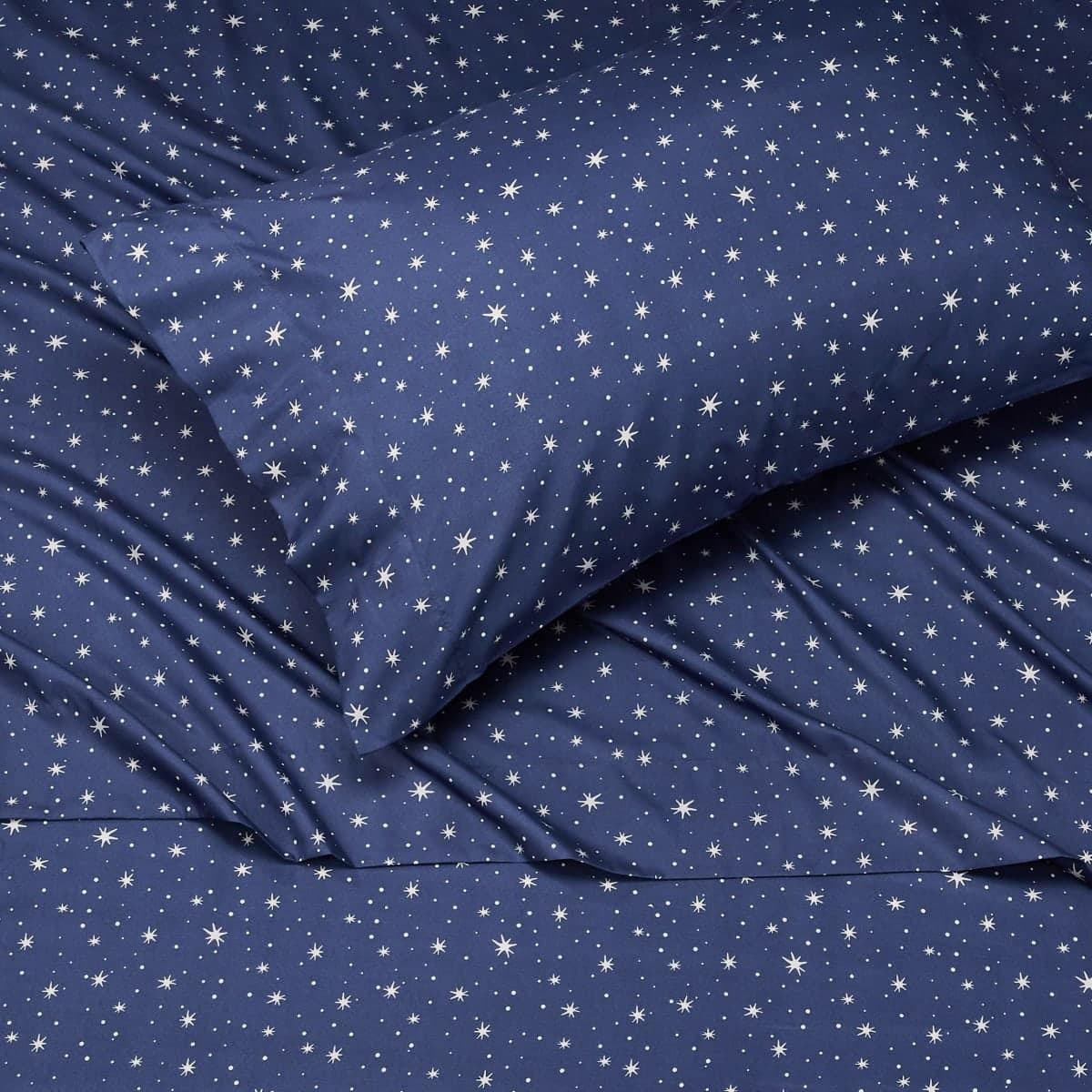 Amazon Basics Kids Soft, Easy-Wash Microfiber Sheet Set - Twin, Navy Galaxy thumbnail 3