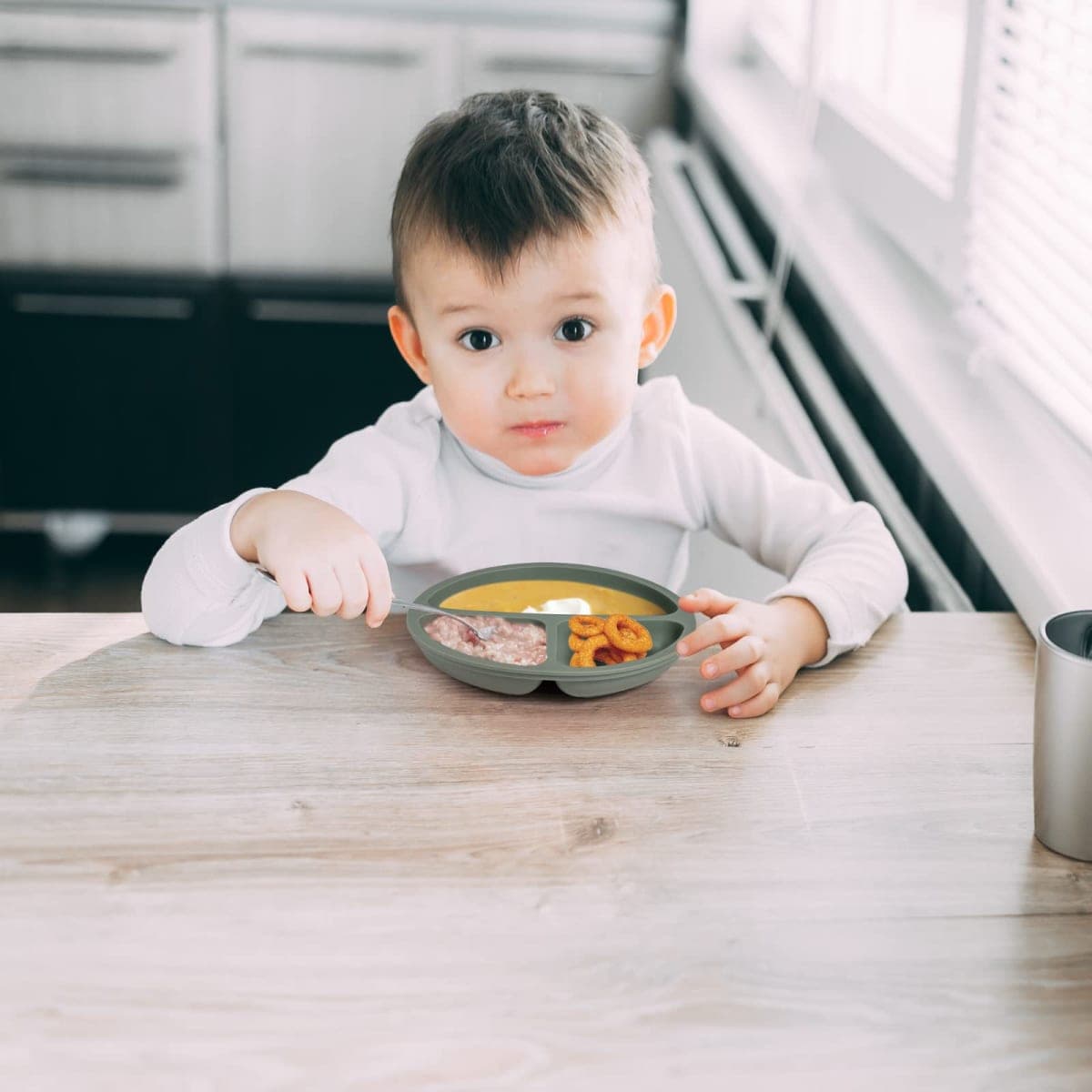 Eascrozn Toddler Plates 3 Pack, Divided Suction Plates for Baby thumbnail 2