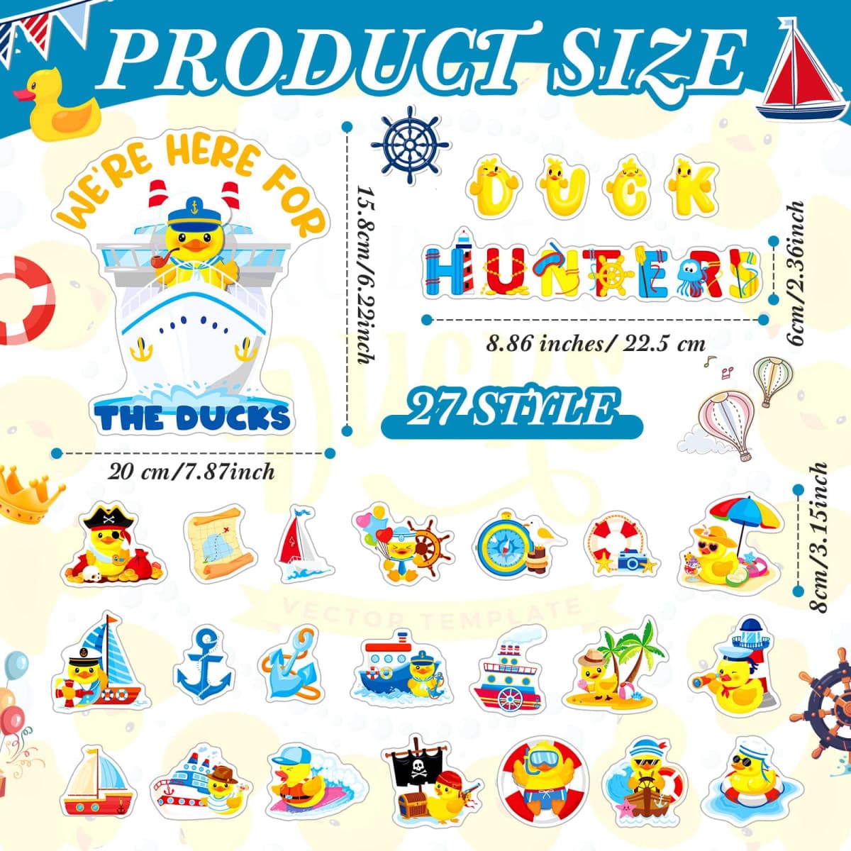 Leumoi 27 Pcs Magnetic Duck Cruise Door Magnets Decorations thumbnail 3
