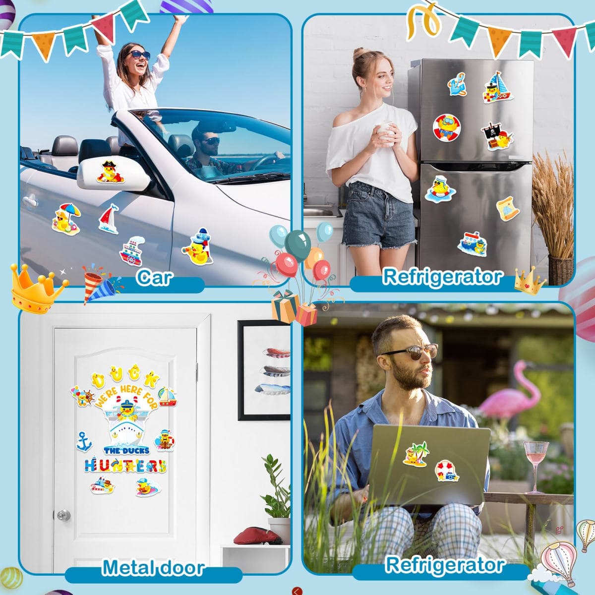 Leumoi 27 Pcs Magnetic Duck Cruise Door Magnets Decorations thumbnail 5