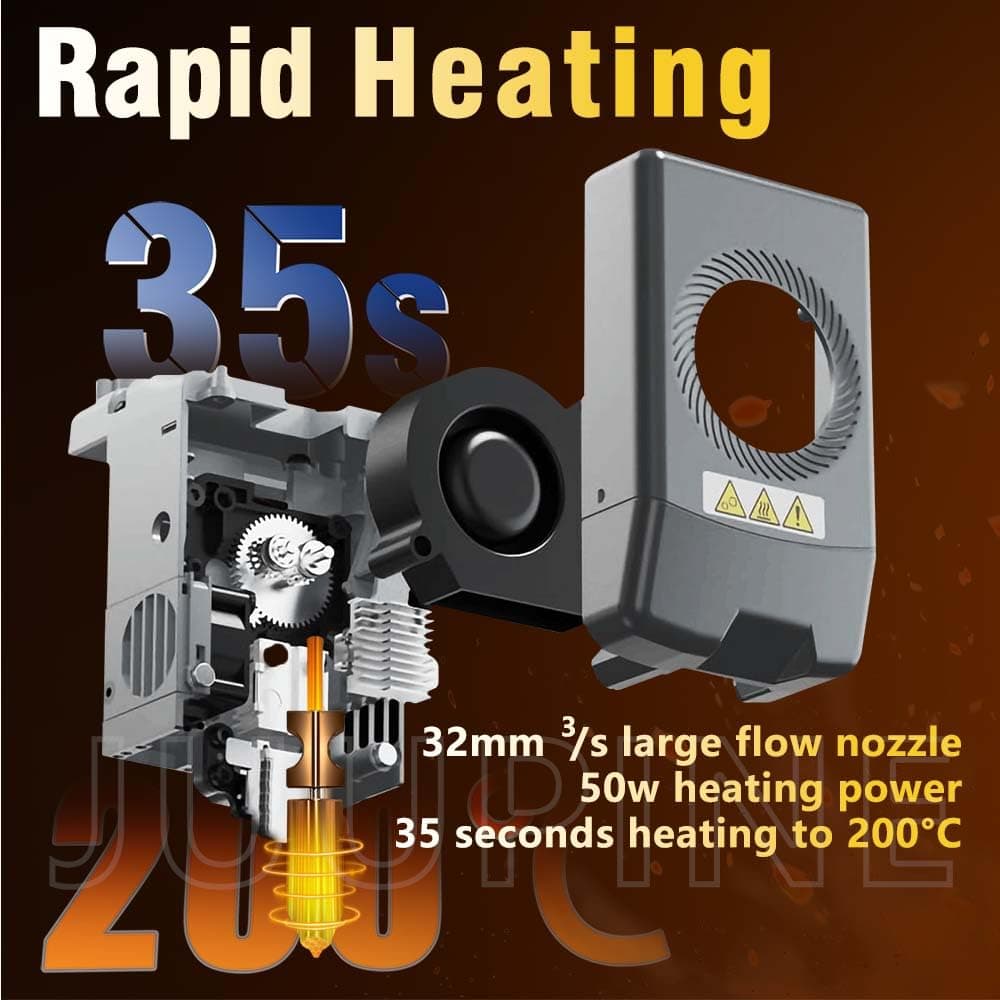Upgraded 0.4MM Hotend Kit for Flashforge AD5X Quick Detachable Nozzle Extruder High Flow Fast Printing Nozzle with 2 Silicone Caps and 2 Nozzle Brushes 3D Printer Accessories thumbnail 3