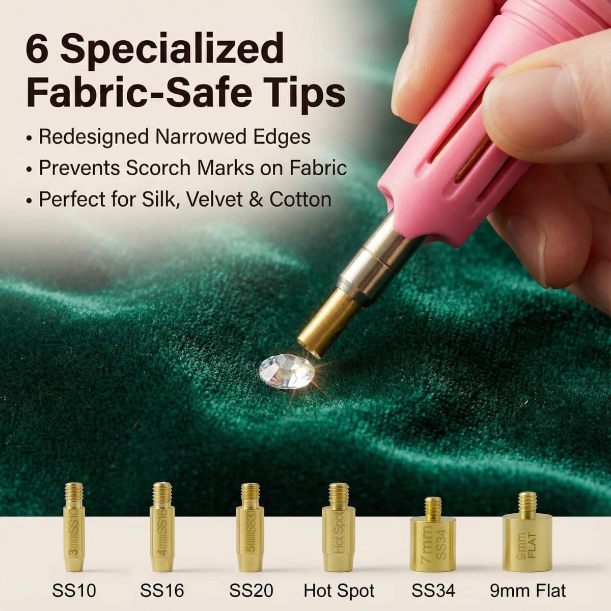 Worthofbest Hotfix Rhinestone Setter, Hot Fix Applicator Tool Bedazzler Kit with rhinestones, Kit, Hot Fixed Wand for Clothes Clothing Fabric Crafts, 5000 Pcs, AB Crystal, Clear, 3 Gems Sizes, Tips thumbnail 4