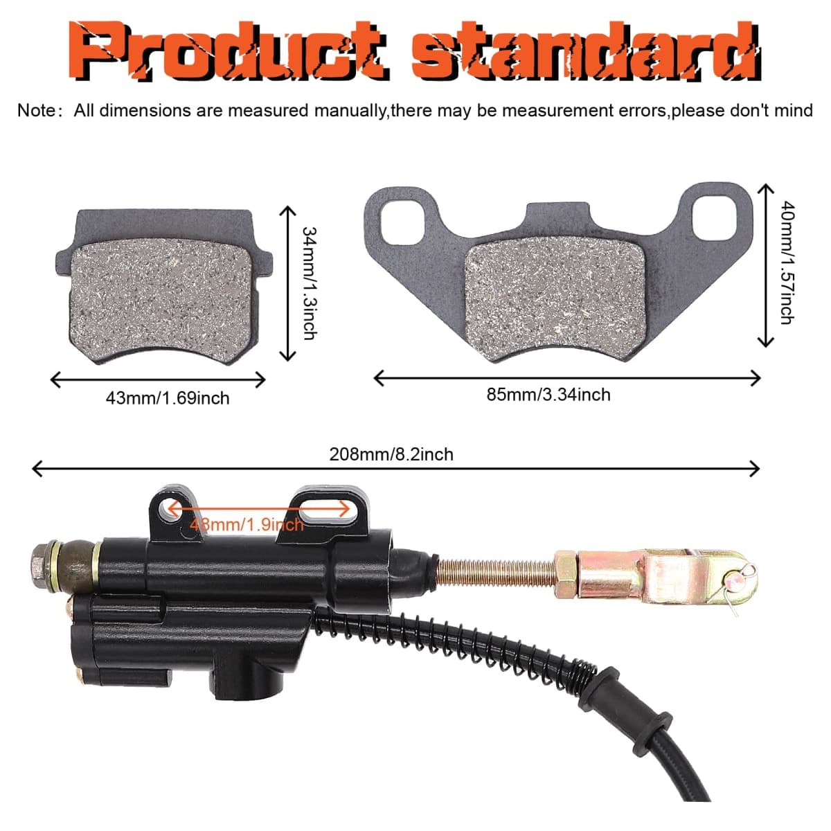 Rear Brake Master Cylinder Caliper For 50-125cc Chinese TaoTao Peace Motorsports Quad Coolster 3050HD ATV Four Wheeler thumbnail 3