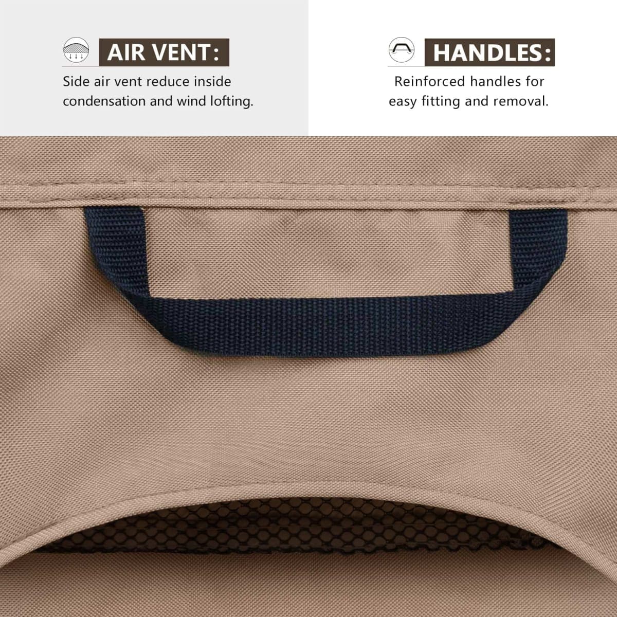 ULTCOVER Waterproof Patio Lounge Chair Cover Heavy Duty Outdoor Chaise Lounge Covers 2 Pack - 76L x 32W x 32H inch thumbnail 4