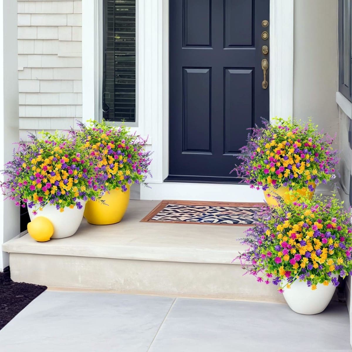12 Boudles Outdoor Artificial Flowers, UV Resistant for Planters Baskets thumbnail 3