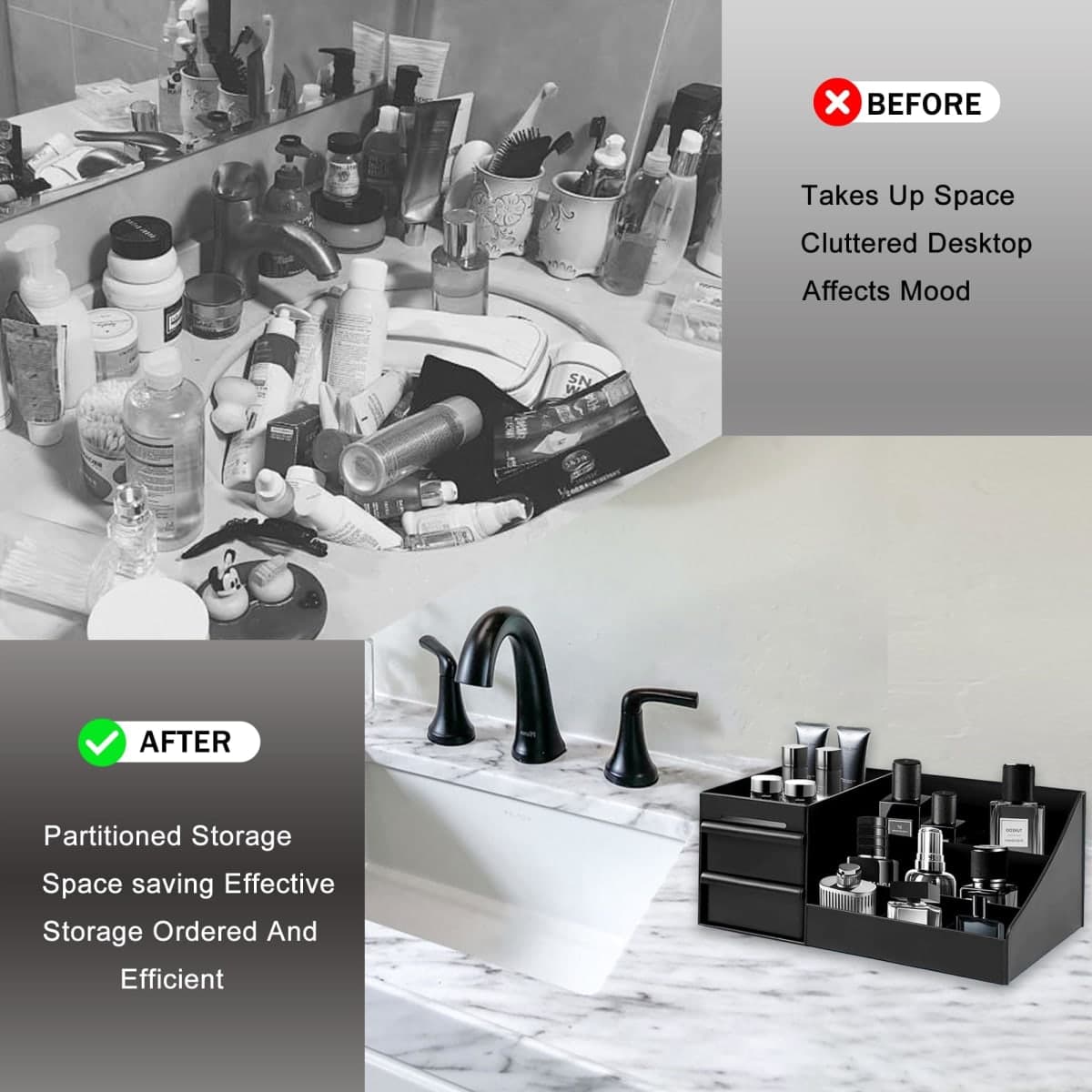 Turesmith Mens Organizer,Perfume Organizer,Cologne Stand,Cologne Shelf,Perfume Stand,Organizador de Perfumes,Bathroom Countertop Storage,Shelf for Bathroom Counter,Mens Dresser,Men Bedroom thumbnail 3