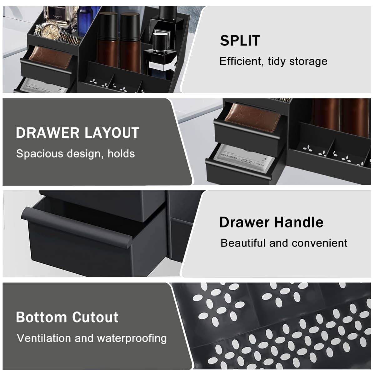 Turesmith Mens Organizer,Perfume Organizer,Cologne Stand,Cologne Shelf,Perfume Stand,Organizador de Perfumes,Bathroom Countertop Storage,Shelf for Bathroom Counter,Mens Dresser,Men Bedroom thumbnail 5