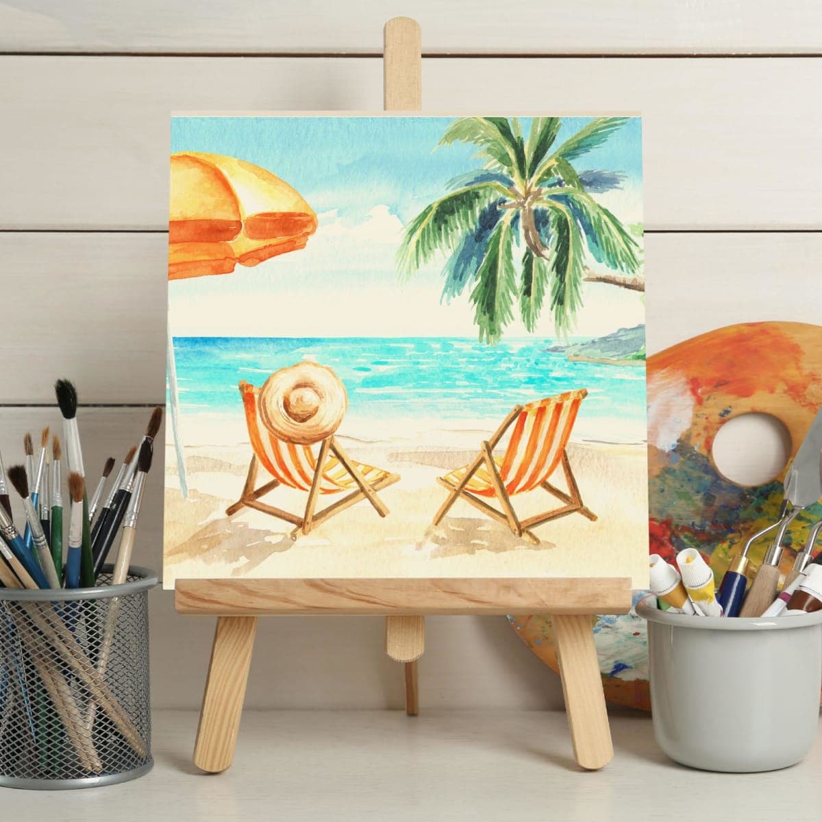 Kathfly 12 Pcs 8 x 8'' Wood Panel Boards, Unfinished Wood Canvas Panels for Painting Crafts DIY Drawing Pouring Art Projects thumbnail 4