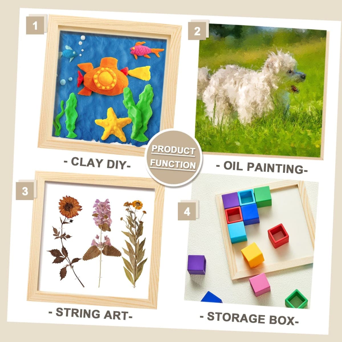 Kathfly 12 Pcs 8 x 8'' Wood Panel Boards, Unfinished Wood Canvas Panels for Painting Crafts DIY Drawing Pouring Art Projects thumbnail 5