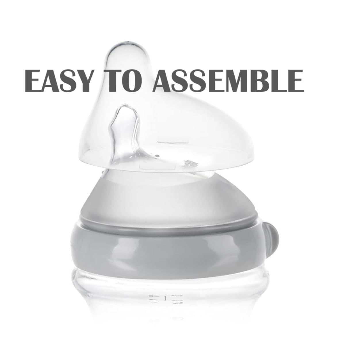 haakaa Gen.3 Silicone Orthodontic Bottle Nipple - Teat Attachment Compatible with Baby Bottles (Glass/Silicone) - Slow Flow - 2 pcs thumbnail 2
