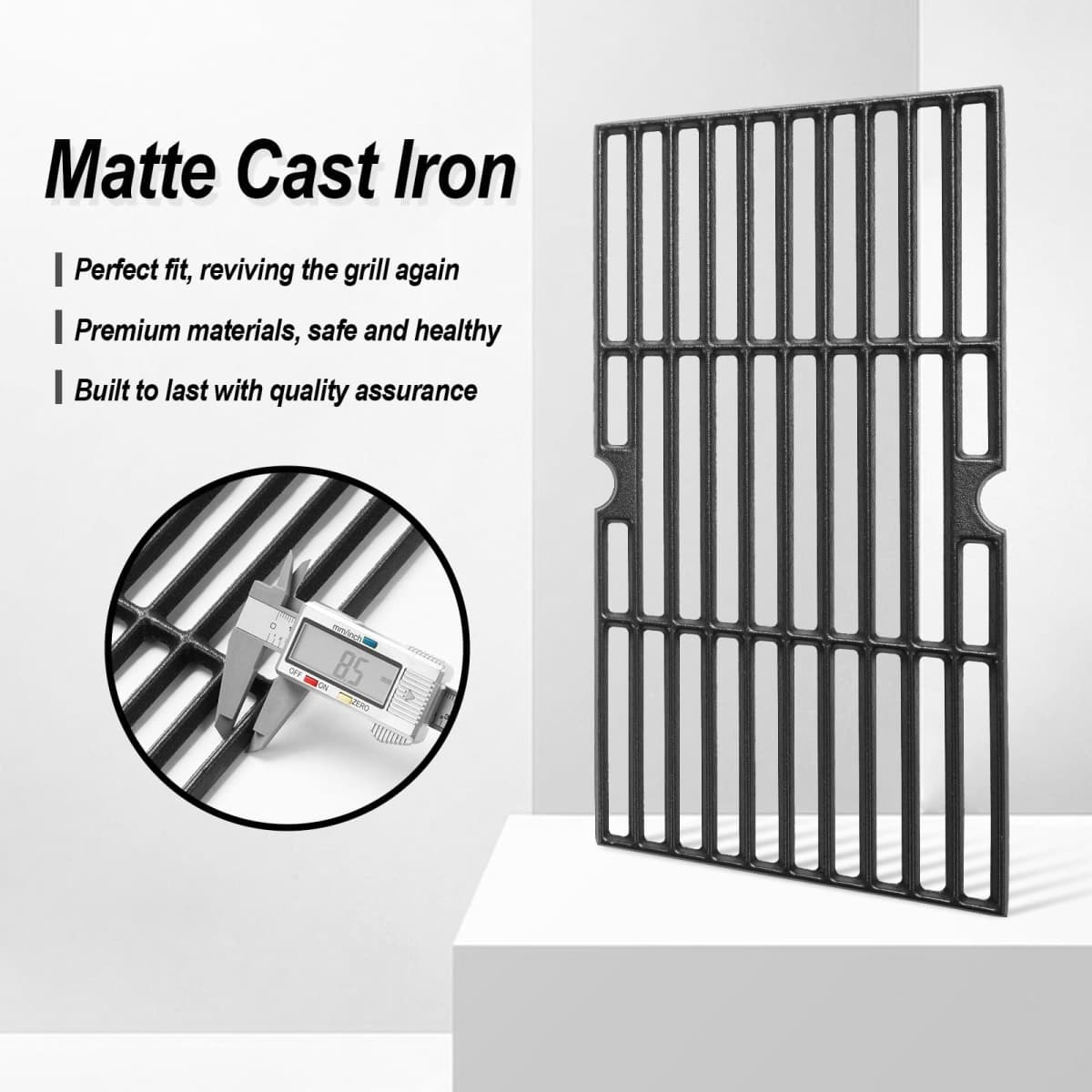 JCLMER Cast Iron Grill Grates Replacement for Charbroil Advantage 4 Burner thumbnail 3