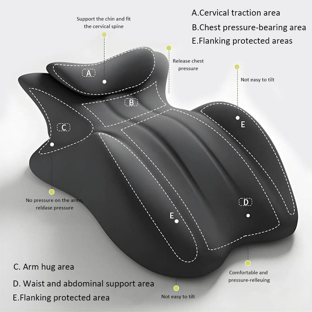 Vireon Sweet Spot Memory Foam Pillow, 27° Angle, Perfect Position, for Buttocks, Provides Waist and Neck Support, for All Postures (Black) thumbnail 5