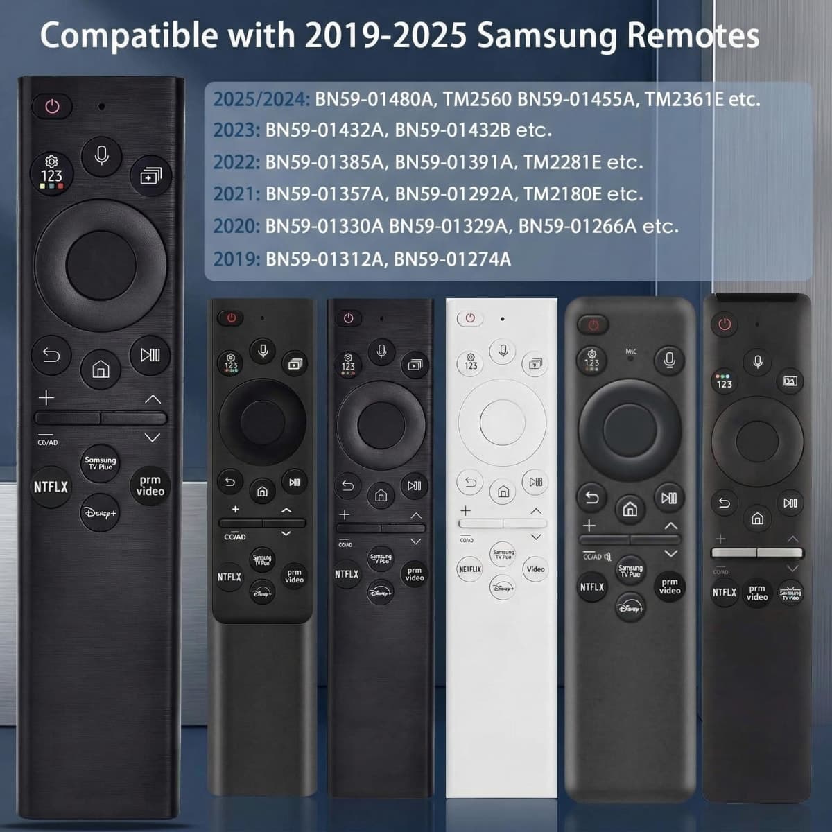 Replacement Remote for Samsung Smart TV,Replacement Control Compatible with BN59-01385A,Solar Version,for All 2019 to 2025 Samsung Crystal/UHD/QLED/Frame/NEO QLED/ 4K 8K Smart TVs,2 Year Warranty thumbnail 3