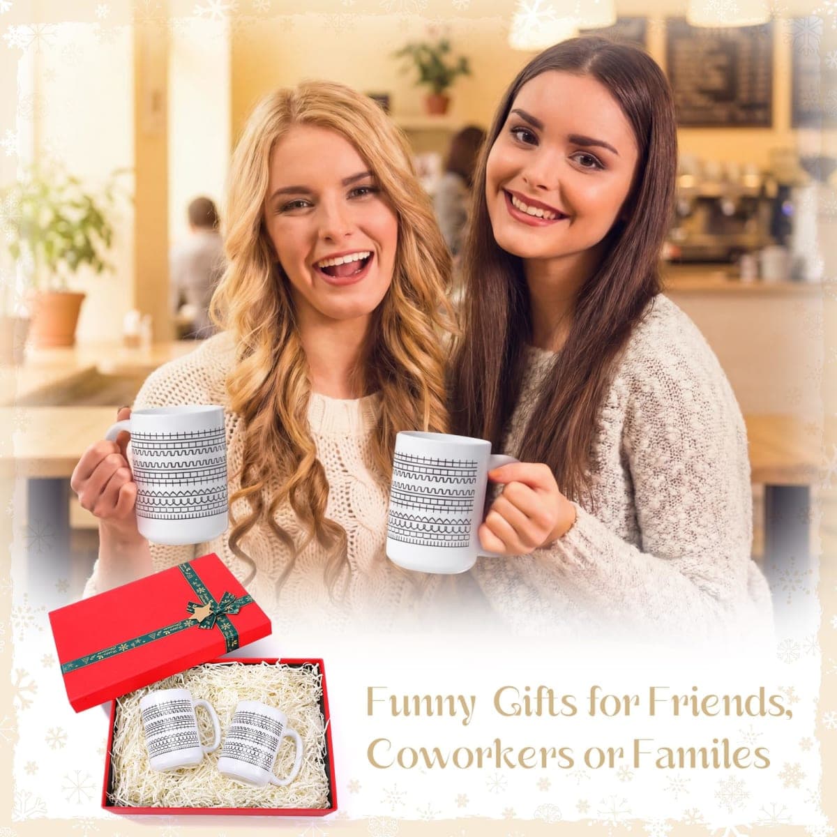 Lounsweer 4 Pieces Hidden Message Coffee Mugs 15 oz Funny Hidden Swear Word Mugs F This S Ceramic Cups Sarcastic White Elephant Gifts for Coworkers Friends Prank Gag Gifts for Birthday Christmas thumbnail 3