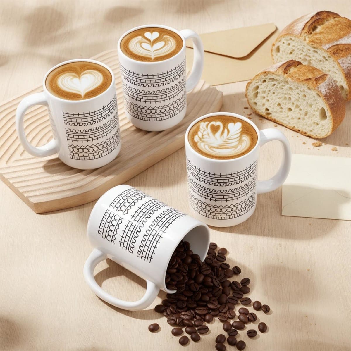 Lounsweer 4 Pieces Hidden Message Coffee Mugs 15 oz Funny Hidden Swear Word Mugs F This S Ceramic Cups Sarcastic White Elephant Gifts for Coworkers Friends Prank Gag Gifts for Birthday Christmas thumbnail 4
