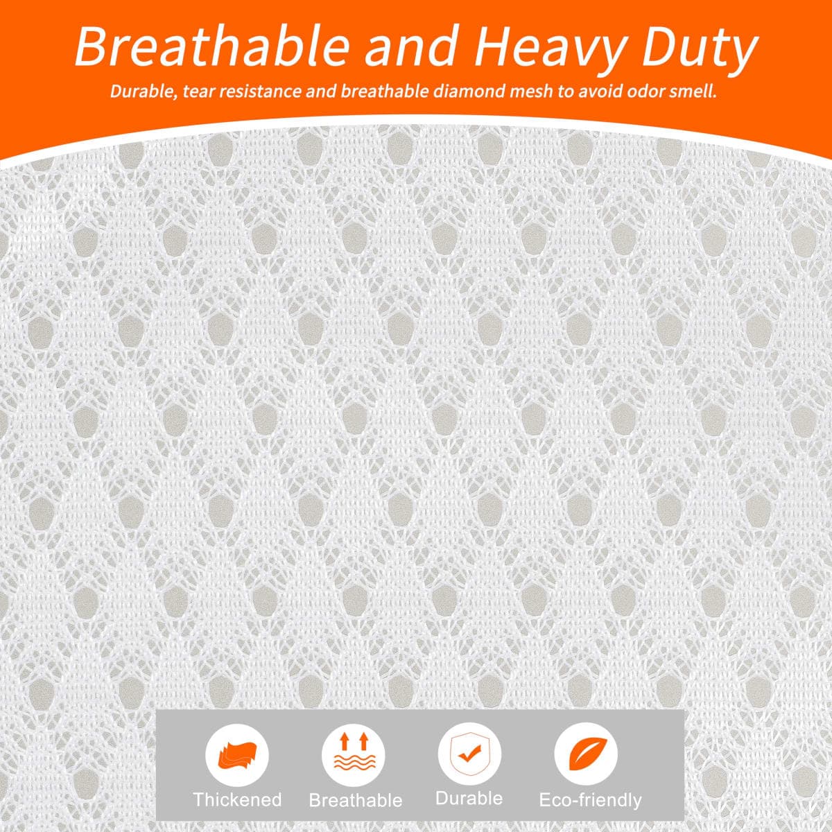 Polecasa Heavy Duty Diamond Mesh Laundry Bag, Extra Large, 24x36", White thumbnail 2