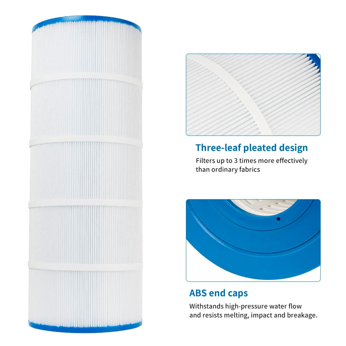WuYan PA120 Pool Filter Compatible with Hayward C1200, CX1200RE, PA120,for Unicel C-8412, for Filbur FC-1293,Clearwater II 125,120 Sq. Ft Cartridge thumbnail 2