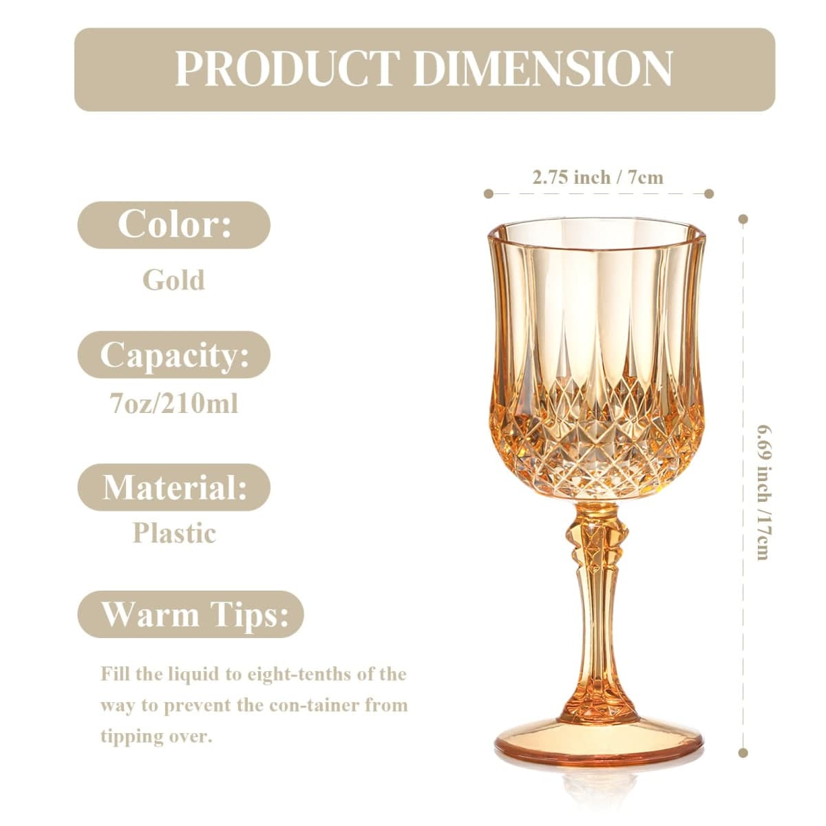 XUWAIDSGN 16 Pcs 7oz Plastic Vintage Wine Glasses Drinking Glasses Unbreakable Wedding Glassware Crystal Water Goblets Reusable Drinkware Vintage Champagne Flutes (16, Pink) thumbnail 2