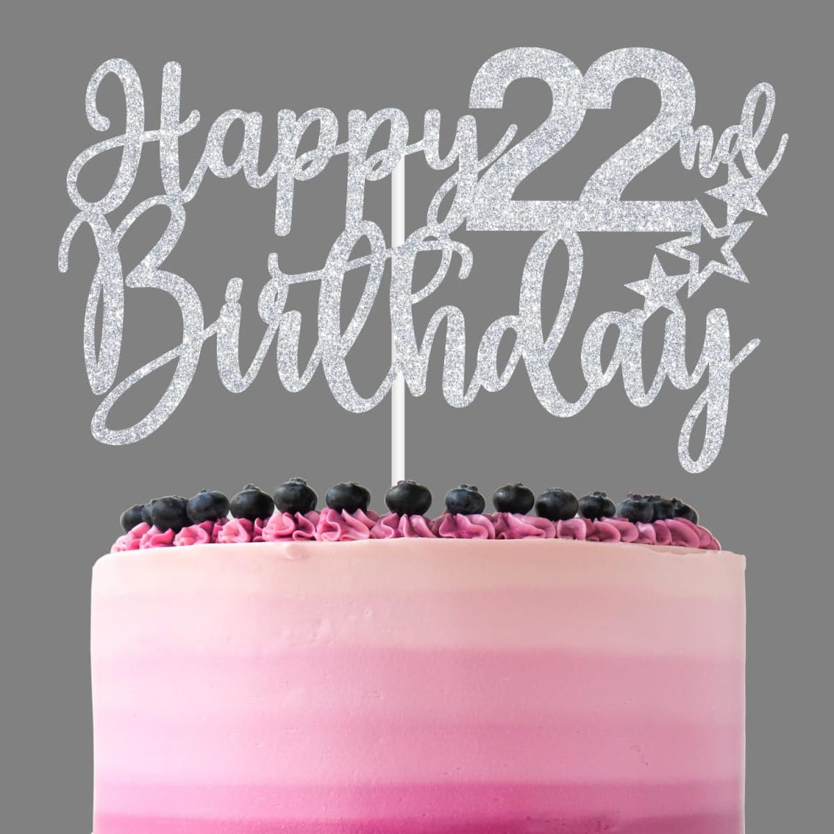 Sliver Glitter Happy 32nd Birthday Cake Topper, Cheers to 32 Years/Hello 32/Thirty Two, Funny 32nd Birthday Party Decorations for Women Men